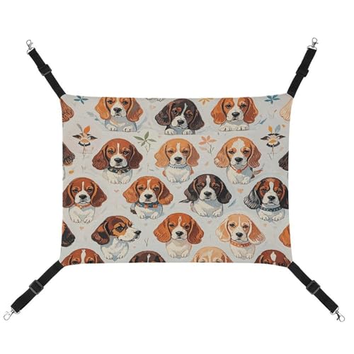 MNVTSKOP Haustier-Hängematte mit Beagle-Muster, atmungsaktiv, Katzenhängematte mit verstellbaren Riemen und Metallhaken, Plüsch, kleines Tier, weiches Versteckbett für drinnen und draußen MNVTSKOP Haustier-Hängematte mit Beagle-Muster, atmungsaktiv, Katzenhängematte mit verstellbaren Riemen und Metallhaken, Plüsch, kleines Tier, weiches Versteckbett für drinnen und draußen von MNVTSKOP