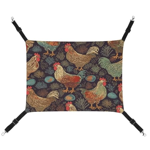 MNVTSKOP Haustier-Hängematte mit Hühner-Druck, atmungsaktiv, Katzenhängematte mit verstellbaren Riemen und Metallhaken, Plüsch, kleines Tier, weiches Versteckbett für drinnen und draußen MNVTSKOP Haustier-Hängematte mit Hühner-Druck, atmungsaktiv, Katzenhängematte mit verstellbaren Riemen und Metallhaken, Plüsch, kleines Tier, weiches Versteckbett für drinnen und draußen von MNVTSKOP