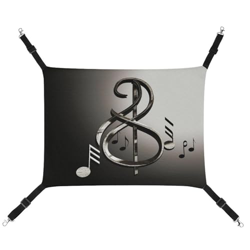 MNVTSKOP Haustierhängematte mit Musiksymbol, atmungsaktive Katzenhängematte mit verstellbaren Gurten und Metallhaken, Plüsch, kleines Tier, weiches Versteckbett für drinnen und draußen MNVTSKOP Haustierhängematte mit Musiksymbol, atmungsaktive Katzenhängematte mit verstellbaren Gurten und Metallhaken, Plüsch, kleines Tier, weiches Versteckbett für drinnen und draußen von MNVTSKOP