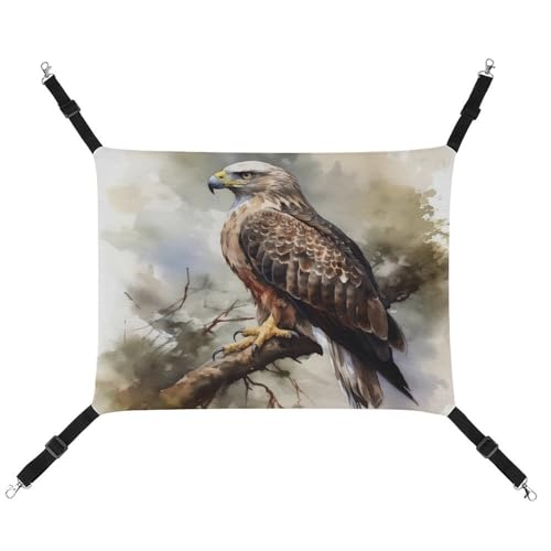 MNVTSKOP Hawk Sitzend im Baum Haustierhängematte Atmungsaktive Katzenhängematte mit verstellbaren Gurten und Metallhaken, Plüsch, kleines Tier, weiches Versteckbett für drinnen und draußen MNVTSKOP Hawk Sitzend im Baum Haustierhängematte Atmungsaktive Katzenhängematte mit verstellbaren Gurten und Metallhaken, Plüsch, kleines Tier, weiches Versteckbett für drinnen und draußen von MNVTSKOP