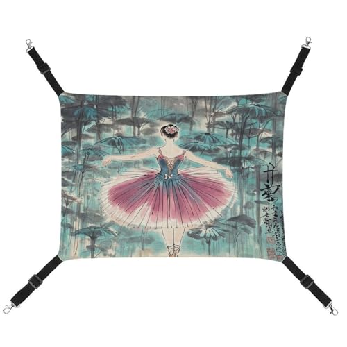 MNVTSKOP Klassische Ballett-Haustier-Hängematte, elegante Ballerina-Haustier-Hängematte, atmungsaktive Katzenhängematte mit verstellbaren Gurten und Metallhaken, Plüsch, kleines Tier, weiches MNVTSKOP Klassische Ballett-Haustier-Hängematte, elegante Ballerina-Haustier-Hängematte, atmungsaktive Katzenhängematte mit verstellbaren Gurten und Metallhaken, Plüsch, kleines Tier, weiches von MNVTSKOP