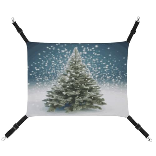 MNVTSKOP Merry Christmas Pine Tree Haustier-Hängematte, atmungsaktive Katzenhängematte mit verstellbaren Gurten und Metallhaken, Plüsch, kleines Tier, weiches Versteckbett für drinnen und draußen MNVTSKOP Merry Christmas Pine Tree Haustier-Hängematte, atmungsaktive Katzenhängematte mit verstellbaren Gurten und Metallhaken, Plüsch, kleines Tier, weiches Versteckbett für drinnen und draußen von MNVTSKOP