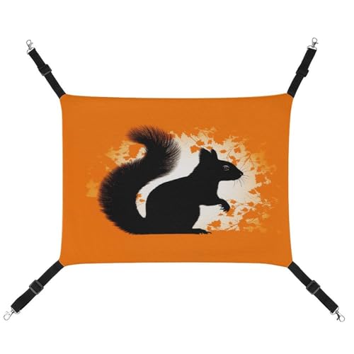 MNVTSKOP Niedliche Eichhörnchen-Silhouette, Haustier-Hängematte, atmungsaktive Katzenhängematte mit verstellbaren Gurten und Metallhaken, Plüsch, kleines Tier, weiches Versteckbett für drinnen und MNVTSKOP Niedliche Eichhörnchen-Silhouette, Haustier-Hängematte, atmungsaktive Katzenhängematte mit verstellbaren Gurten und Metallhaken, Plüsch, kleines Tier, weiches Versteckbett für drinnen und von MNVTSKOP