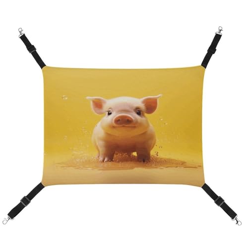 MNVTSKOP Piggy is Jumping Haustier-Hängematte, atmungsaktive Katzenhängematte mit verstellbaren Gurten und Metallhaken, Plüsch, kleines Tier, weiches Versteckbett für drinnen und draußen MNVTSKOP Piggy is Jumping Haustier-Hängematte, atmungsaktive Katzenhängematte mit verstellbaren Gurten und Metallhaken, Plüsch, kleines Tier, weiches Versteckbett für drinnen und draußen von MNVTSKOP