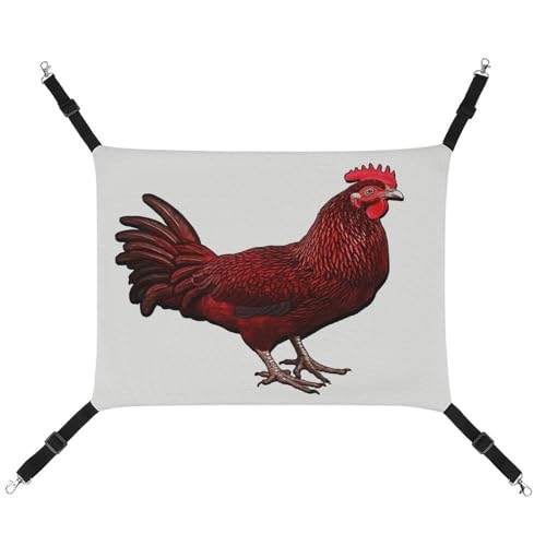 MNVTSKOP Rote Huhn-Haustier-Hängematte, atmungsaktive Katzenhängematte mit verstellbaren Gurten und Metallhaken, Plüsch, kleines Tier, weiches Versteckbett für drinnen und draußen MNVTSKOP Rote Huhn-Haustier-Hängematte, atmungsaktive Katzenhängematte mit verstellbaren Gurten und Metallhaken, Plüsch, kleines Tier, weiches Versteckbett für drinnen und draußen von MNVTSKOP