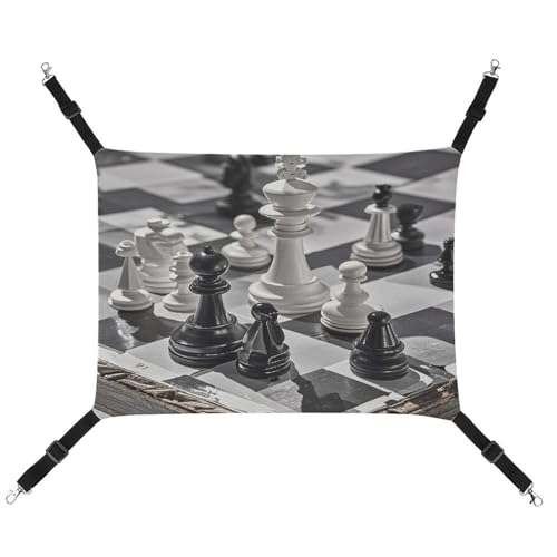 MNVTSKOP Schach-Haustier-Hängematte, atmungsaktiv, Katzenhängematte mit verstellbaren Gurten und Metallhaken, Plüsch, kleines Tier, weiches Versteckbett für drinnen und draußen, Schwarz und Weiß MNVTSKOP Schach-Haustier-Hängematte, atmungsaktiv, Katzenhängematte mit verstellbaren Gurten und Metallhaken, Plüsch, kleines Tier, weiches Versteckbett für drinnen und draußen, Schwarz und Weiß von MNVTSKOP