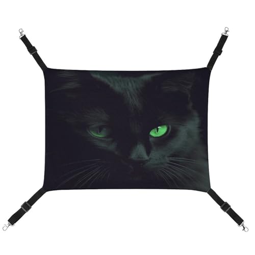 MNVTSKOP Schwarze Katze, grüne Augen, Haustier-Hängematte, atmungsaktive Katzenhängematte mit verstellbaren Gurten und Metallhaken, Plüsch, kleines Tier, weiches Versteckbett für drinnen und draußen MNVTSKOP Schwarze Katze, grüne Augen, Haustier-Hängematte, atmungsaktive Katzenhängematte mit verstellbaren Gurten und Metallhaken, Plüsch, kleines Tier, weiches Versteckbett für drinnen und draußen von MNVTSKOP