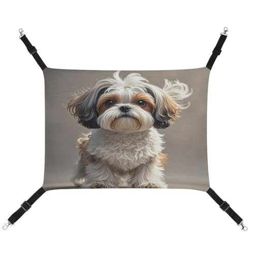 MNVTSKOP Shih Tzu Hunde-Haustier-Hängematte, atmungsaktive Katzenhängematte mit verstellbaren Gurten und Metallhaken, Plüsch, kleines Tier, weiches Versteckbett für drinnen und draußen MNVTSKOP Shih Tzu Hunde-Haustier-Hängematte, atmungsaktive Katzenhängematte mit verstellbaren Gurten und Metallhaken, Plüsch, kleines Tier, weiches Versteckbett für drinnen und draußen von MNVTSKOP