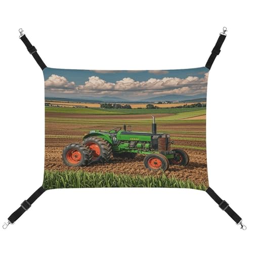 MNVTSKOP Traktor Farm Haustierhängematte atmungsaktive Katzenhängematte mit verstellbaren Gurten und Metallhaken, Plüsch, kleines Tier, weiches Versteckbett für drinnen und draußen MNVTSKOP Traktor Farm Haustierhängematte atmungsaktive Katzenhängematte mit verstellbaren Gurten und Metallhaken, Plüsch, kleines Tier, weiches Versteckbett für drinnen und draußen von MNVTSKOP