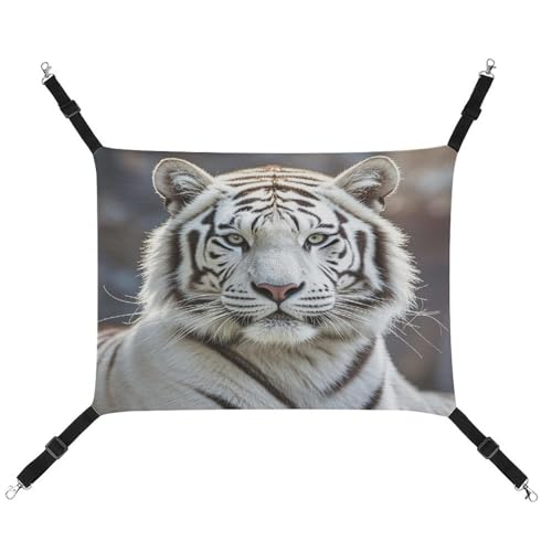 MNVTSKOP White Tiger Haustier-Hängematte, atmungsaktive Katzenhängematte mit verstellbaren Gurten und Metallhaken, Plüsch, kleines Tier, weiches Versteckbett für drinnen und draußen MNVTSKOP White Tiger Haustier-Hängematte, atmungsaktive Katzenhängematte mit verstellbaren Gurten und Metallhaken, Plüsch, kleines Tier, weiches Versteckbett für drinnen und draußen von MNVTSKOP