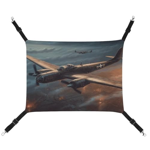 MNVTSKOP World War Flugzeug-Haustier-Hängematte, atmungsaktive Katzenhängematte mit verstellbaren Gurten und Metallhaken, Plüsch, kleines Tier, weiches Versteckbett für drinnen und draußen MNVTSKOP World War Flugzeug-Haustier-Hängematte, atmungsaktive Katzenhängematte mit verstellbaren Gurten und Metallhaken, Plüsch, kleines Tier, weiches Versteckbett für drinnen und draußen von MNVTSKOP