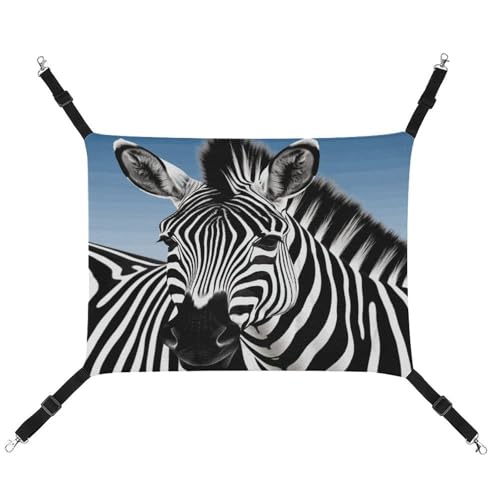 MNVTSKOP Zebra Haustier-Hängematte, atmungsaktive Katzenhängematte mit verstellbaren Gurten und Metallhaken, Plüsch, kleines Tier, weiches Versteckbett für drinnen und draußen MNVTSKOP Zebra Haustier-Hängematte, atmungsaktive Katzenhängematte mit verstellbaren Gurten und Metallhaken, Plüsch, kleines Tier, weiches Versteckbett für drinnen und draußen von MNVTSKOP