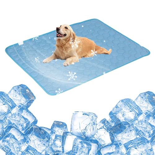 MOAZIFI Kühlmatte Hund Selbstkühlend - Kühlkissen für Hunde und Katzen, Kühlmatte für Haustiere Sommer, 70x55 cm Blaue Dog von MOAZIFI