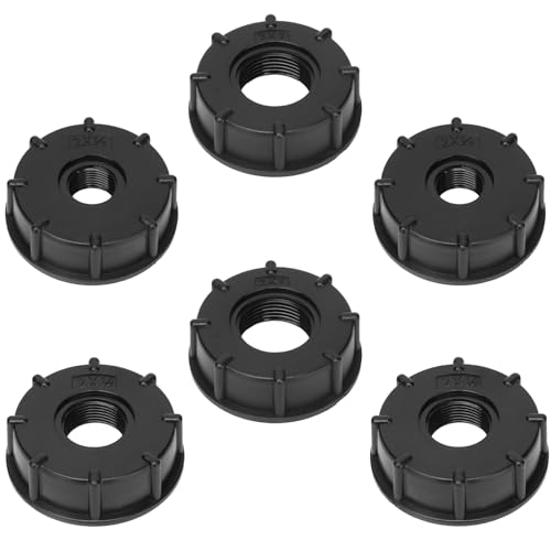 MOAZIFI IBC Tank Zubehör Set, 6 Stück IBC Adapter mit 1/2" 3/4" 1" Zoll Größen, IBC Auslaufhahn Verbinder für 1000 Liter Wassertank, Industrielle und Landwirtschaftliche Anwendungen von MOAZIFI
