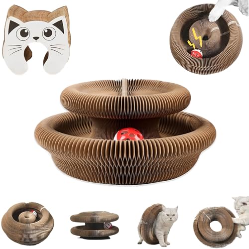 Katzenwirbel, Katzen Wirbel Spielzeug, Das Brandneue Faltbare Interaktive Katzenspielzeug Ist EIN Katzenkratzbrett, Das Für Den Innen- Und Außenbereich Geeignet Ist, Intelligenzspielzeug Für Katzen von MOAZIFI