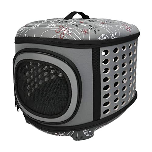 MOBUKJUU EVA Hundetragetasche, faltbar, Outdoor-Reisetasche, für kleine Hunde, Welpen, Katzen, Tragetasche, Tierbedarf, Grau von MOBUKJUU
