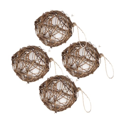 MOBUTOFU 4 Stück Kolibri Nestbauer, Hängendes Kolibri Nest, Kleines Vogelnest, Vogelnest Zubehör, Geschenkideen Für Vogelliebhaber, Nistmaterial Für Vögel, Vogelgeschenk, Vogelbeobachtung, von MOBUTOFU
