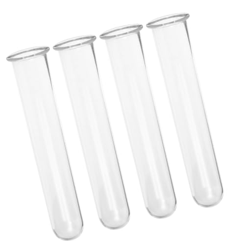 MOBUTOFU 4 Stück Reagenzglasvase Pflanzenstarter Glasröhrchen Wasserröhrchen Reagenzgläser Glas Klare Glasvase Reagenzglas Anzuchtröhrchen Wasserröhrchen Pflanzenvase von MOBUTOFU