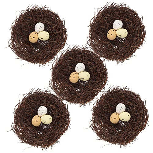 MOBUTOFU Einzigartige Vogelnest-Ornamente Harz-eiernest Für Frühlings-weihnachtsdekor Im Freien von MOBUTOFU