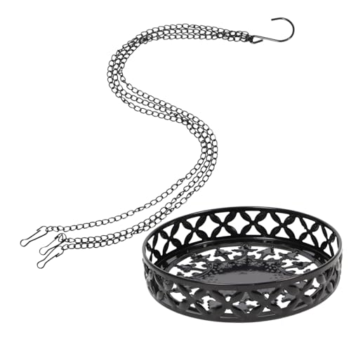 MOBUTOFU Blumentöpfe Zum Aufhängen 1 Set Dekorativer Pflanzenaufhänger Aus Für Hängende Blumentöpfe Lange Eisenkette Mit Schwarzem Blumentopf Und Aufhängung Ideal Für Garten Balkon Und von MOBUTOFU