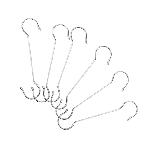 MOBUTOFU 6stücke Pflanzenhaken Robuste S-Haken Für Vogelhäuschen Windspiele Und Gartenpflanzen Lange Aufhängemöglichkeiten Für Drinnen Und Draußen von MOBUTOFU