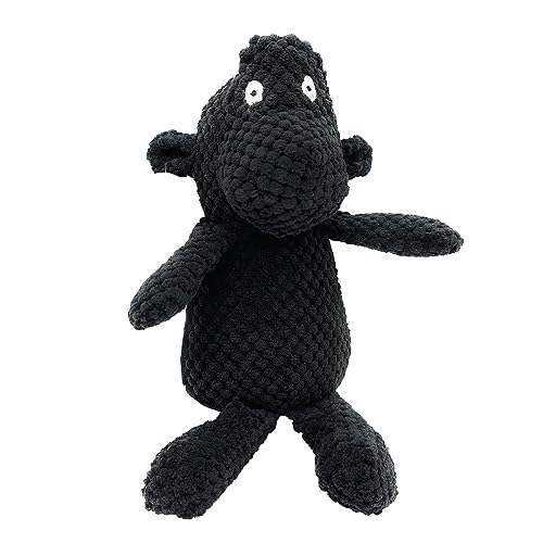 MOCHACHEW Black squeaky sheep plush toy for dogs, Squeaky dog toys for agressive chewer, Squeaky puppy toys, Dog chew toys, Dog plush toys, Squeaky toy for puppy, Interactive indoor dog toy von MOCHACHEW