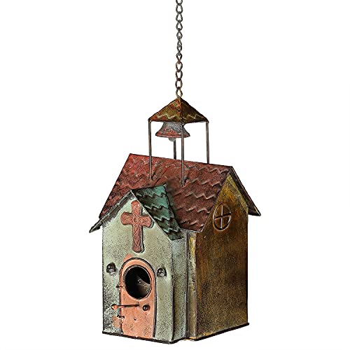 MOCOME Vogelhäuschen für den Außenbereich, Metall zum Aufhängen Kirche Vogelhaus MOCOME Vogelhäuschen für den Außenbereich, Metall zum Aufhängen Kirche Vogelhaus von MOCOME