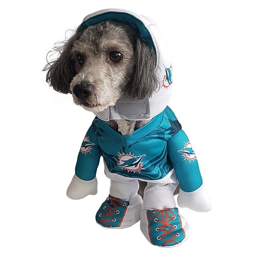 MODERN HERO NFL Miami Dolphins, offizielles Lizenzprodukt, Laufhund-Kostüm, bestehend aus 2-teiligem Set, Body und Mütze, Größe S MODERN HERO NFL Miami Dolphins, offizielles Lizenzprodukt, Laufhund-Kostüm, bestehend aus 2-teiligem Set, Body und Mütze, Größe S von MODERN HERO