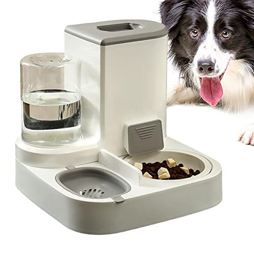 2-in-1 Automatischer Futterspender für Haustiere, automatisches Katzenfutter- und Wassernapf-Set, automatischer Katzenfutterspender für Hunde, All-in-Pet-Futterspender für kleine bis mittelgroße Hunde von MODGAL