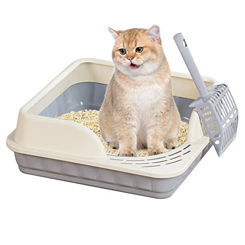 Katzentoilette – verbreiterte auslaufsichere Pedale, oben offenes Katzenklo | stabile, leicht zu reinigende Katzentoilette mit Streuschaufel für Katzen, Kätzchen Modgal von MODGAL