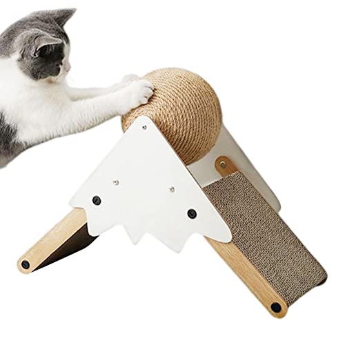 Kratzbrett für Katzen, Schneeberg geformtes Kratzpad mit Ballspielzeug – Katzenkratzpad Board für Indoor-Katzen und Kätzchen, schützen Sie Ihre Möbel Modgal von MODGAL
