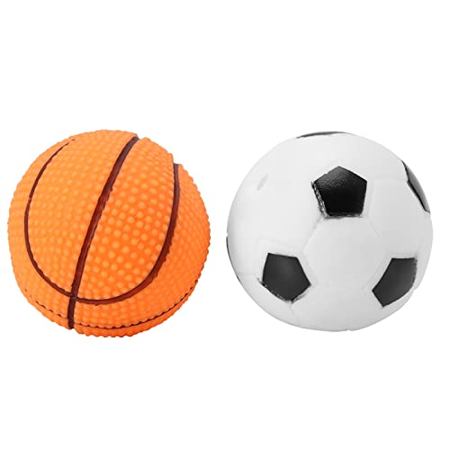 2er-Pack Haustier-Trainings-Kau-Soundball, Haustier-Trainings-Kauspielzeug, Quietschendes Hunde-Spielballspielzeug, Soundball-Hundewelpen-Quietschspielzeug, Langlebiges, Unzerstörbares(Zwei Stile) von MODUDY