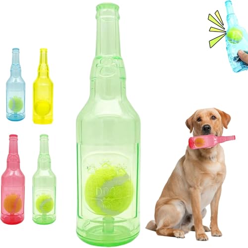 Kaubierflasche für Haustiere mit Tennisball, Kaubierflasche für Haustiere mit Tennisball, langlebiges interaktives Apportierspielzeug, quietschendes Kauspielzeug Kaubierflasche für Haustiere mit Tennisball, Kaubierflasche für Haustiere mit Tennisball, langlebiges interaktives Apportierspielzeug, quietschendes Kauspielzeug von MOFFNNOL