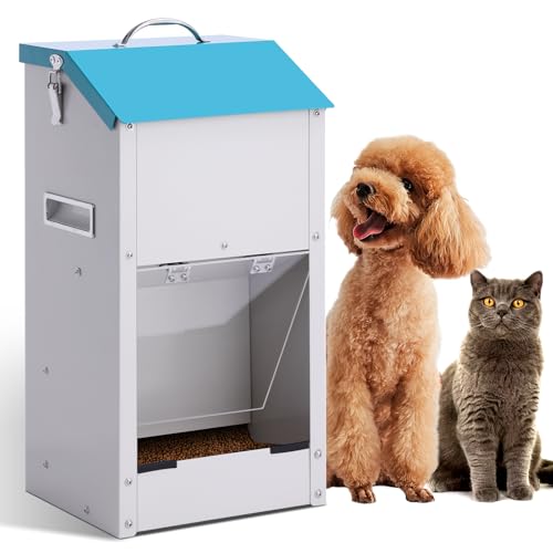 MOGOULUA 15lbs Futterautomat für Hunde und Katzen Automatischer Hundefutterautomat Hundefutterspender für Haustiere Outdoor Hundefutterspender Wandbehang Selbstfütterungsstatio MOGOULUA 15lbs Futterautomat für Hunde und Katzen Automatischer Hundefutterautomat Hundefutterspender für Haustiere Outdoor Hundefutterspender Wandbehang Selbstfütterungsstatio von MOGOULUA