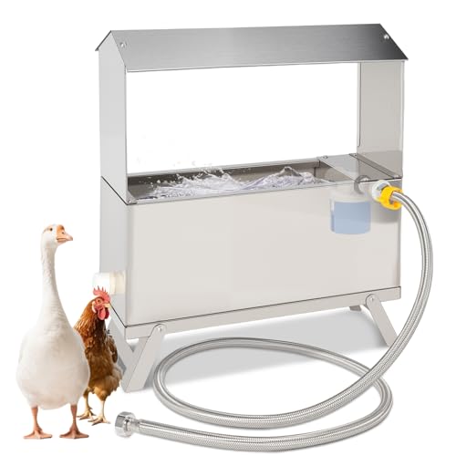 MOGOULUA Edelstahl Hühnertränke Automatischer Wasserspender für Hühner und Küken Automatische Geflügeltränke für Huhn Ente Gans Pute Taube MOGOULUA Edelstahl Hühnertränke Automatischer Wasserspender für Hühner und Küken Automatische Geflügeltränke für Huhn Ente Gans Pute Taube von MOGOULUA