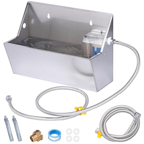 MOGOULUA Automatische Hundetränke Edelstahl 8L Wassertrog für Vieh mit 100cm & 150cm Wasserschlauch Auto Fill Schwimmerventil Kit Tiertränke Tank für Hund Huhn Gänse Ente Ziege Schwein Schaf MOGOULUA Automatische Hundetränke Edelstahl 8L Wassertrog für Vieh mit 100cm & 150cm Wasserschlauch Auto Fill Schwimmerventil Kit Tiertränke Tank für Hund Huhn Gänse Ente Ziege Schwein Schaf von MOGOULUA
