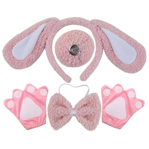 3/4/5/6 Hundekostüm-Zubehör-Set, Hundeohren, Stirnbänder, Schleifen, Tutus, Nase, Handschuh, Schwanz, Zubehör, Hundekostüm 3/4/5/6 Hundekostüm-Zubehör-Set, Hundeohren, Stirnbänder, Schleifen, Tutus, Nase, Handschuh, Schwanz, Zubehör, Hundekostüm von MOIDHSAG