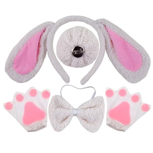 3/4/5/6 Hundekostüm-Zubehör-Set, Hundeohren, Stirnbänder, Schleifen, Tutus, Nase, Handschuh, Schwanz, Zubehör, Hundekostüm 3/4/5/6 Hundekostüm-Zubehör-Set, Hundeohren, Stirnbänder, Schleifen, Tutus, Nase, Handschuh, Schwanz, Zubehör, Hundekostüm von MOIDHSAG