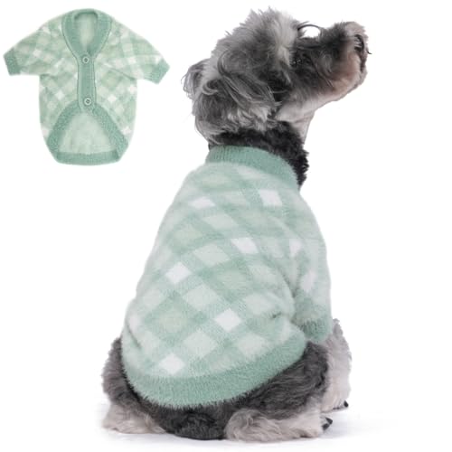 MOIRIG Hundepullover, Hundepullover für kleine Hunde, warme, weiche Haustierkleidung für Welpen, mittelgroße und große Katzen, Mädchen oder Jungen, Hundemantel für den Winter, Weihnachten (Grün, XS) MOIRIG Hundepullover, Hundepullover für kleine Hunde, warme, weiche Haustierkleidung für Welpen, mittelgroße und große Katzen, Mädchen oder Jungen, Hundemantel für den Winter, Weihnachten (Grün, XS) von MOIRIG