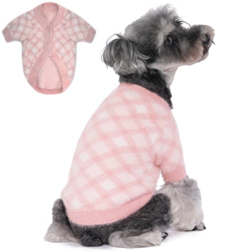 MOIRIG Hundepullover, Hundepullover für kleine Hunde, warme, weiche Haustierkleidung für Welpen, mittelgroße und große Katzen, Mädchen oder Jungen, Hundemantel für den Winter, Weihnachten (Rosa, MOIRIG Hundepullover, Hundepullover für kleine Hunde, warme, weiche Haustierkleidung für Welpen, mittelgroße und große Katzen, Mädchen oder Jungen, Hundemantel für den Winter, Weihnachten (Rosa, von MOIRIG