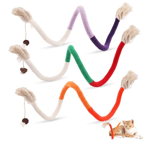 MOKIDO 3 Stück Katzenminze Stick, 70 cm Katzenspielzeug Beißseil, Interaktives Kauspielzeug Katze, Interaktives Beißseil, Katze kauen Seil für Gegen Mundgeruch und Katzen Zahnpflege MOKIDO 3 Stück Katzenminze Stick, 70 cm Katzenspielzeug Beißseil, Interaktives Kauspielzeug Katze, Interaktives Beißseil, Katze kauen Seil für Gegen Mundgeruch und Katzen Zahnpflege von MOKIDO