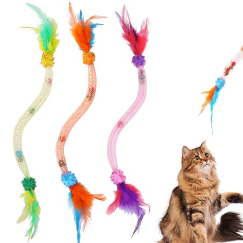 MOKIDO 3 Stück Katzenspielzeug, Interaktives Katzenspielzeug mit Federn, Katzenspielzeug Selbstbeschäftigung, lustiges Katzenspielzeug für Gegen Mundgeruch und Katzen Zahnpflege MOKIDO 3 Stück Katzenspielzeug, Interaktives Katzenspielzeug mit Federn, Katzenspielzeug Selbstbeschäftigung, lustiges Katzenspielzeug für Gegen Mundgeruch und Katzen Zahnpflege von MOKIDO