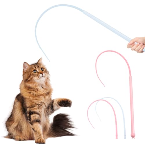 MOKIDO 4 Stück Katzenangel Lang, 77 cm Katzenstab Interaktives Katzenspielzeug, Silikon Teaser Katzen Zauberstab Spielzeug, Katzenspielzeug Für Kätzchen Für Indoor-Katzenspielübungen MOKIDO 4 Stück Katzenangel Lang, 77 cm Katzenstab Interaktives Katzenspielzeug, Silikon Teaser Katzen Zauberstab Spielzeug, Katzenspielzeug Für Kätzchen Für Indoor-Katzenspielübungen von MOKIDO