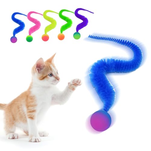 MOKIDO 5 Stück Wackelball für Katzen, Katzenbälle Hüpfbälle, Wiggly Ball, Lustiges Katzenspielzeug Ball, Beweglicher Funny Hüpfendes, Wackelbälle, Katzenball Kätzchenspielzeug für Katzen jeden Alters MOKIDO 5 Stück Wackelball für Katzen, Katzenbälle Hüpfbälle, Wiggly Ball, Lustiges Katzenspielzeug Ball, Beweglicher Funny Hüpfendes, Wackelbälle, Katzenball Kätzchenspielzeug für Katzen jeden Alters von MOKIDO