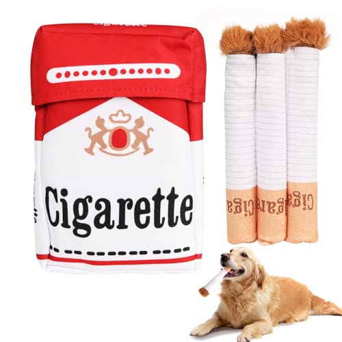 MOKIDO Hundespielzeug Zigarette, Interaktives Hundespielzeug, Hundespielzeug quietschendes mit Einer Box, lustiges Kichern, Plüsch-Hundespielzeug für kleine, mittelgroße und große Hunde MOKIDO Hundespielzeug Zigarette, Interaktives Hundespielzeug, Hundespielzeug quietschendes mit Einer Box, lustiges Kichern, Plüsch-Hundespielzeug für kleine, mittelgroße und große Hunde von MOKIDO