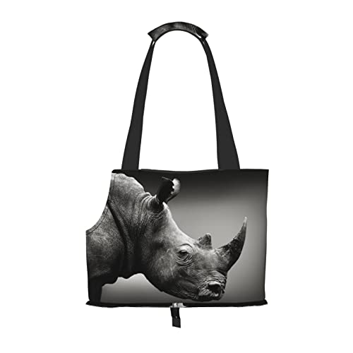 Haustier-Tragetasche mit Südafrika-Nashorn-Aufdruck, Hunde-Reisetasche, Katzentragetasche, tragbare Tasche für kleine bis mittelgroße Katzen und kleine Hunde von MOLIAE