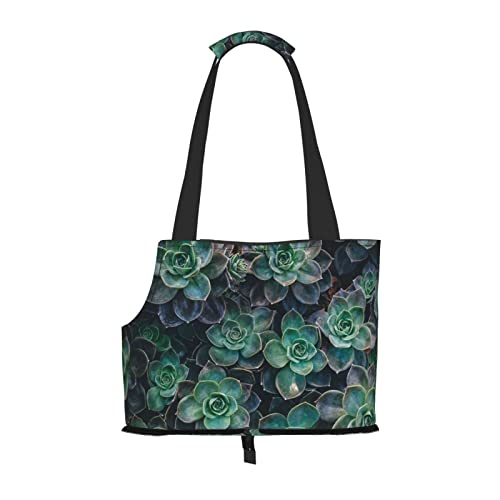 Haustier-Tragetasche mit Sukkulenten-Druck, Hunde-Reisetasche, Katzentragetasche, tragbare Tasche für kleine bis mittelgroße Katzen und kleine Hunde Haustier-Tragetasche mit Sukkulenten-Druck, Hunde-Reisetasche, Katzentragetasche, tragbare Tasche für kleine bis mittelgroße Katzen und kleine Hunde von MOLIAE