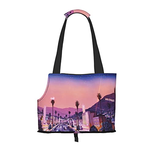 The Old Hollywood Print Haustier-Tragetasche, Hunde-Reisetasche, Katzentragetasche, tragbare Tasche für kleine bis mittelgroße Katzen und kleine Hunde The Old Hollywood Print Haustier-Tragetasche, Hunde-Reisetasche, Katzentragetasche, tragbare Tasche für kleine bis mittelgroße Katzen und kleine Hunde von MOLIAE