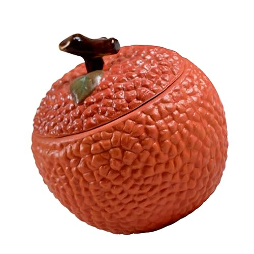 MOLUCKFU 1stück Litchi Form Tee-dose Kreative Teedose Tragbarer Luftdichter Aufbewahrungsglas Teezeremonie- Rot Für Trockene Lebensmittel Und Mehr von MOLUCKFU