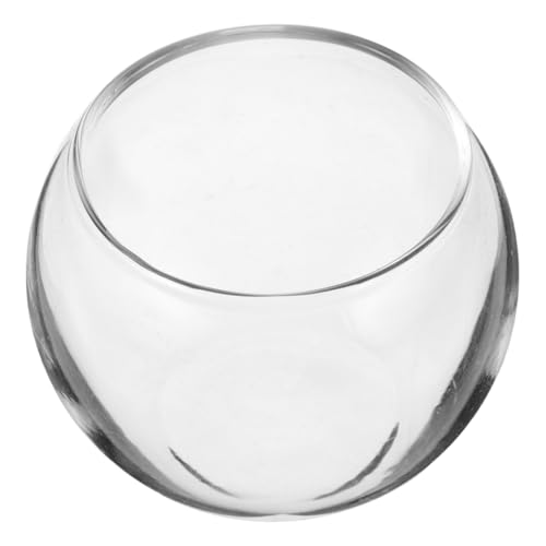 MOLUCKFU Transparentes Mini-Aquarium Dekorationsbehälter Für Blumenarrangements Oder Mooslandschaften Eleganter Runder Glasfischbehälter Für Kreative Displays MOLUCKFU Transparentes Mini-Aquarium Dekorationsbehälter Für Blumenarrangements Oder Mooslandschaften Eleganter Runder Glasfischbehälter Für Kreative Displays von MOLUCKFU